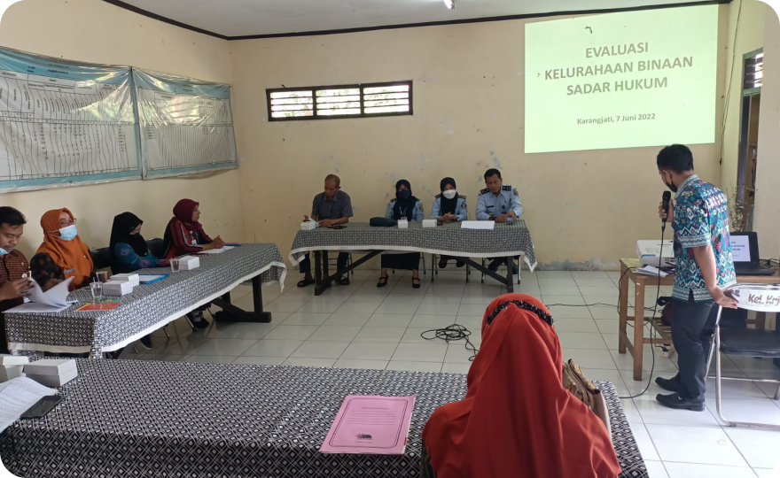 Evaluasi Pemenuhan Data Dukung Dan Pengisian Kuesioner Indeks Desa Atau Kelurahan Sadar Hukum Di Kelurahan Karangjati Dan Kelurahan Bawen