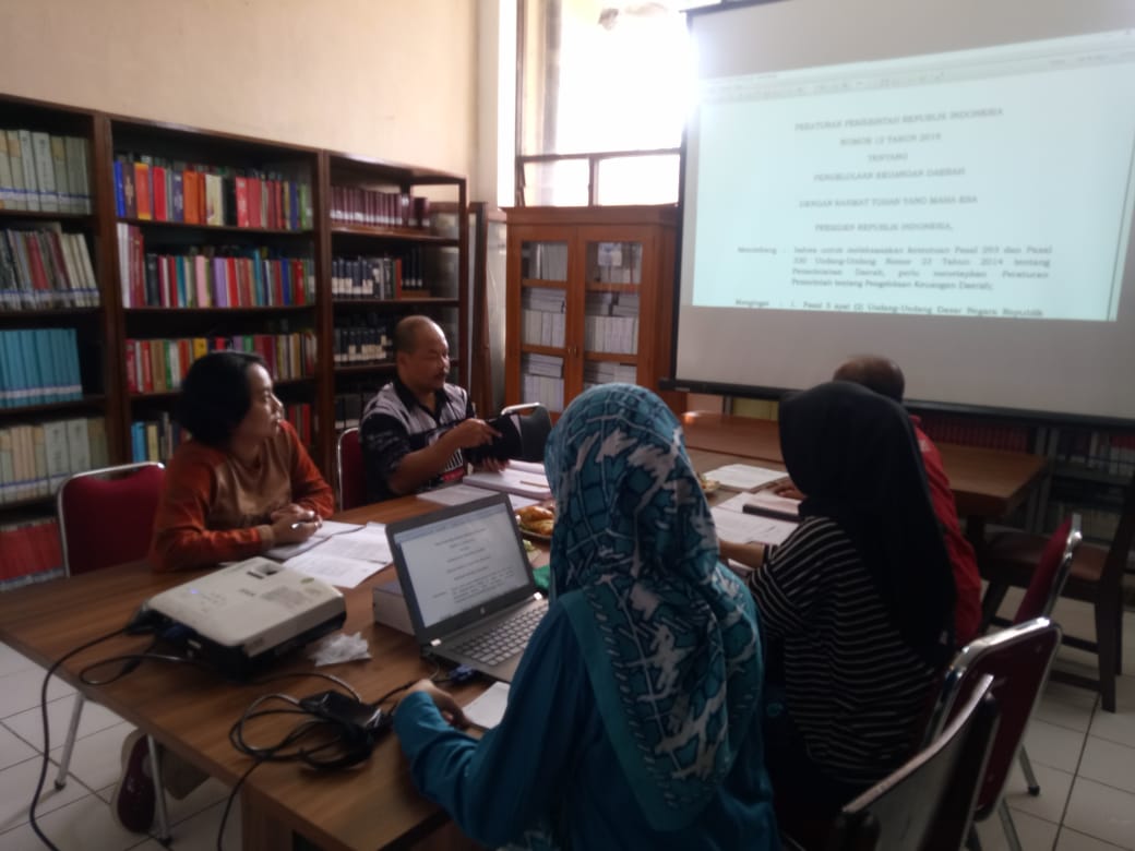 Rapat Evaluasi Peraturan Daerah Nomor 14 tahun 2008 tentang Pokok-Pokok Pengelolaan Keuangan Daerah