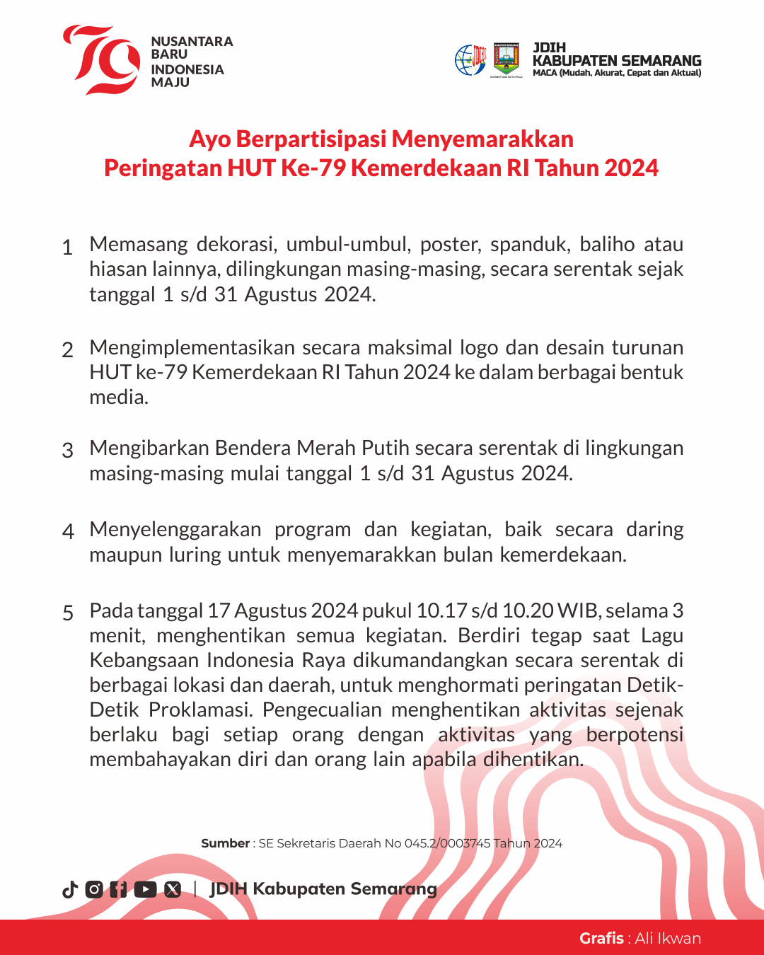 Ayo Berpartisipasi Menyemarakkan Peringatan HUT RI Ke-79